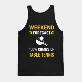 Weekend Forecast Table Tennis Ping Pong Tank Top